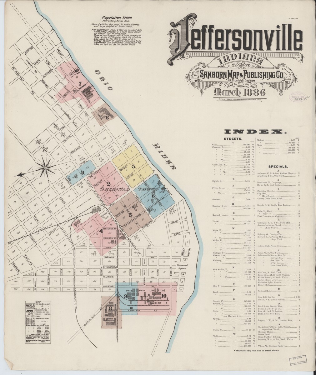 Indiana 1886 Sanborn Fire Insurance Map Sanborn Indiana 1886 