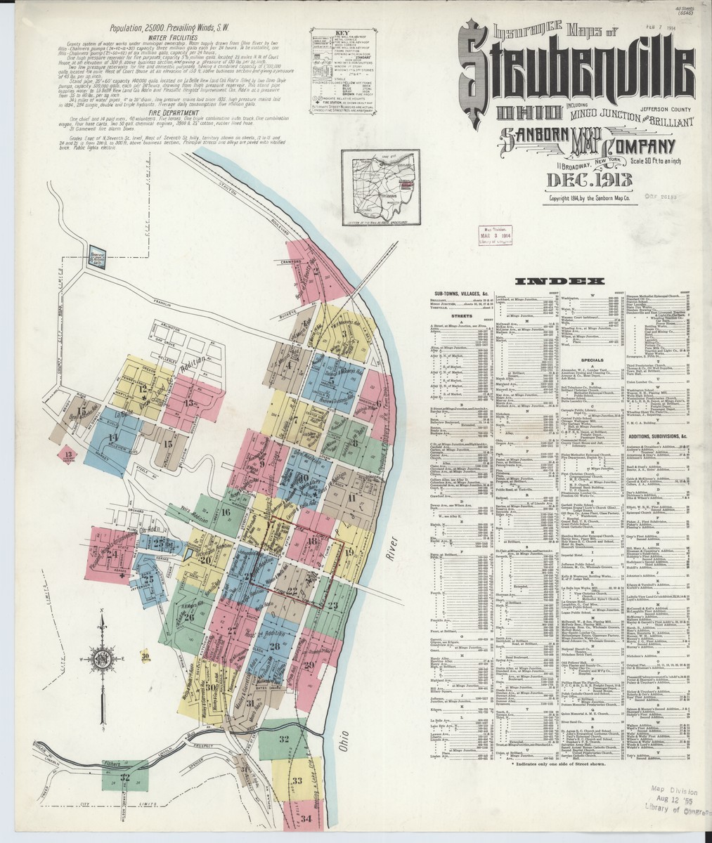 Ohio 1913 Sanborn Fire Insurance Map Sanborn Fire Ohio 1913 